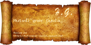Hutvágner Gyula névjegykártya