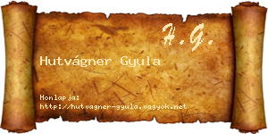 Hutvágner Gyula névjegykártya