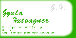 gyula hutvagner business card